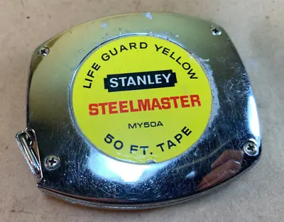 Stanley 50 Ft Life Guard Yellow Steelmaster Tape Measure No. MY50A Works Great! • $17.99