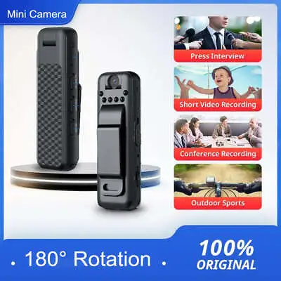 Full 1080P HD Mini Camera 400mAh Camcorder Small 180° Rotating Bike Sports DV • £27