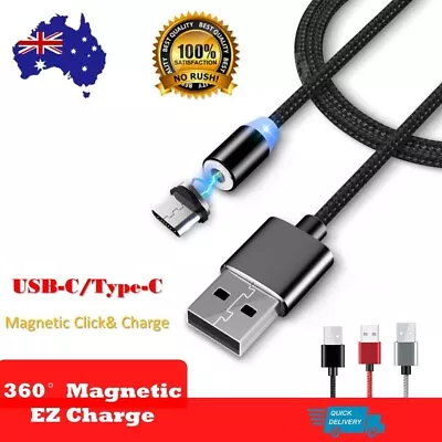 $4.89 • Buy 360 Ez Magnetic Charger Cable USB-C Type C  For Samsung S21 S20 S10 S9 S8 Note