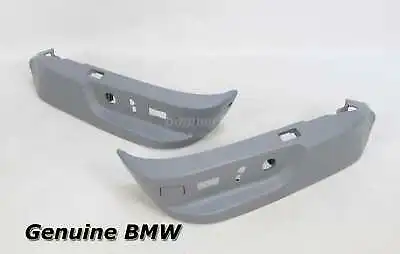 New BMW E39 E38 Gray Drivers Front Seat Switch Lower Trims Covers 1995-2003 OEM • $129.99