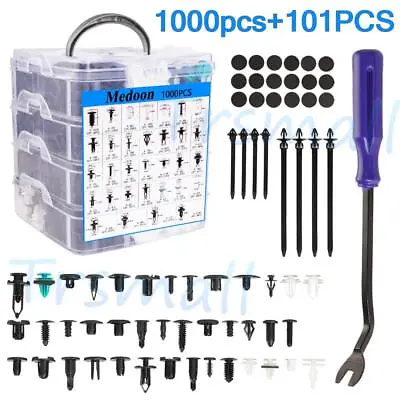 1101PCS Car Retainer Clips Auto Plastic Fasteners Kit Push Trim Pin Rivet Bumper • $18.99