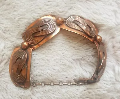 Vintage Mid Century Copper Link Bracelet • $22