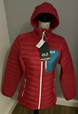 BNWT Women’s Jack Wolfskin Routeburn Jacket Raspberry Red Medium (UK 10-12) • £55