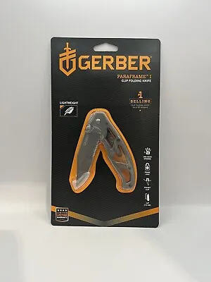 Gerber Paraframe I Pocket  Clip Folding Knife Serrated Titanium Nitride 22-48445 • $19.99