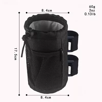 Outdoor Water Bottle Pouch With Molle Straps Belt Clip Foldable Mesh Holder • $10.14