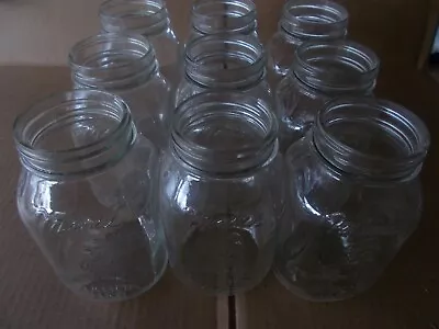 VINTAGE SQUARE MOM’S MASON JARS 24 OZ HOME PRODUCTS COLUMBUS OHIO 9 Pieces • $50