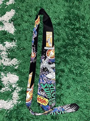 Vintage Marvel Comics SILVER SURFER Silk Tie Black Comic Book Pattern • $59.99