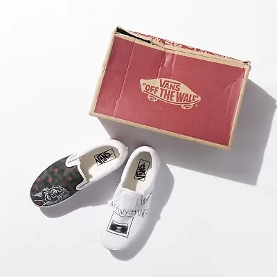 Vans Classic Slip On Womens Canvas Shoes Custom Art Rare Trainers UK 5 EUR 38 • £32.99