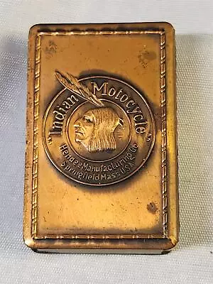 Vintage Indian Motocycle Copper Match Safe - Highest Honors 1906 & 1915 ! • $245