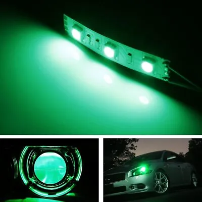 V2. Green Demon Eyes LED Modules For Car Bike Headlights Projector Retrofit DIY • $6.99