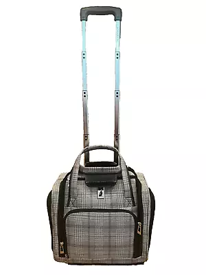 London Fog Under Seat  Bag Carry On Travel Luggage 15” Abbey Iii Houndstooth • $67.50