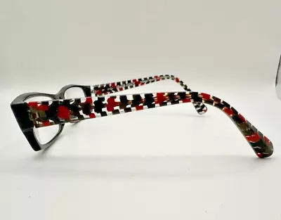Alain Mikli Designer Eyeglasses Frames Black Red Check 55-16-135 AL0704A01B • $52.88