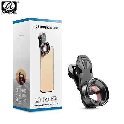 APEXEL 100mm Professional Macro Lens HD Camera Phone Lens For IPhone Android • £15.79