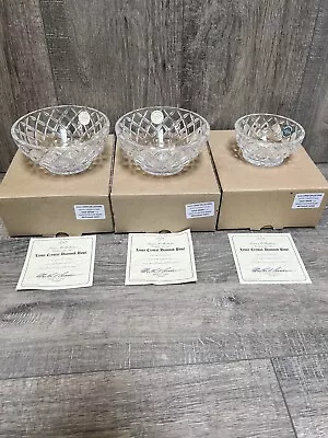 LENOX  Crystal Diamond Bowls Two-5” And One-3.5” Includes All 3  Bowls • $12