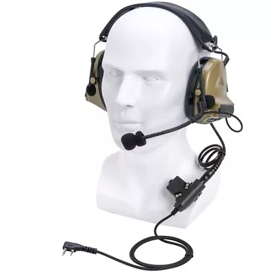 U94 PTT Tactical Headset Noise Reduction Headphone For Baofeng Kenwood HYT TYT  • $109.99