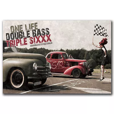 Rod Cars Muscle Car 004 Art Hot 12x18 24x36in FABRIC Poster N2856 • $8.20