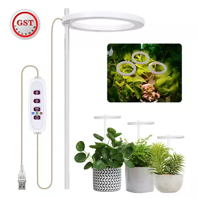 USB LED Grow Light Plant Growing Full Spectrum Dimmable Indoor Plants Ring Lamp • $14.89