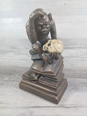 Vintage Monkey Skull Sculpture 1967 Marwel Thinker Darwin Philosophy Statue • $45