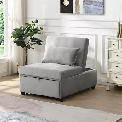 Folding Ottoman Sofa Bed 4 In 1 Multi-Function Convertible Sleeper Sofa Chair • $248.52