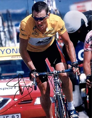 Lance Armstrong Bicyclist - 2000 France - Autographed 8x10 Color Photo COA  • £95.02