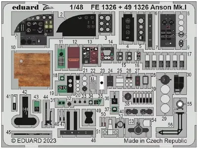 1/48 Eduard #FE1326 Avro Anson Mk.I Zoom Details For Airfix Kit • $19.99