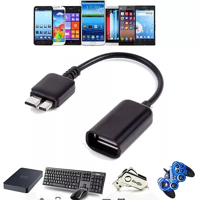 Micro USB 3.0 OTG Host Cable Adapter For Samsung Galaxy Note 3 S5 I9600 G900_sx • $1.48