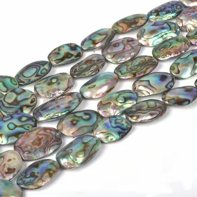 0203 20-25mm Abalone Shell Freeform Oval Loose Gemstone Beads 16  • $11.49