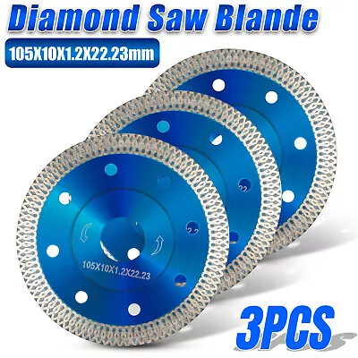 4/4.5inch Porcelain Tile Turbo Diamond Dry Cutting Disc Grinder Wheel Saw Blade • $15.48