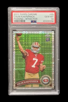 2011 Topps Chrome X-Fractor Colin Kaepernick #25 PSA 10 Rookie RC • $199.99