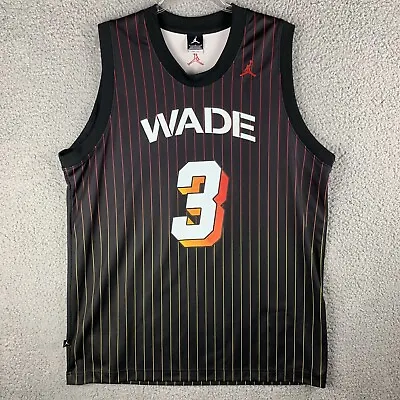 Nike Dwyane Wade #3 Miami Heat Jumpman Jersey Mens Size Large Dri-Fit NBA • $22.98