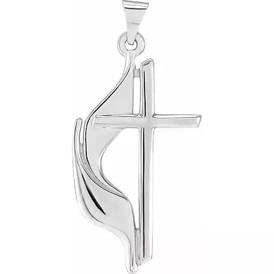 Sterling Silver Methodist Crucifix Catholic Cross Pendant For Women • $82.49