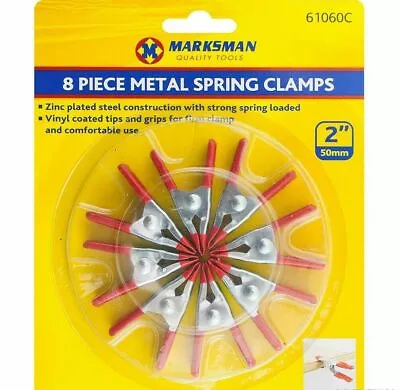 8pc 2  Metal Market Stall Spring Clamps Clips Tent Tarpaulin Awning Tarp Clip • £2.99