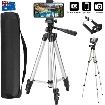 $13.79 • Buy Telescopic Camera Tripod Stand Holder Phone Mount Fit For IPhone 13 12 Samsung