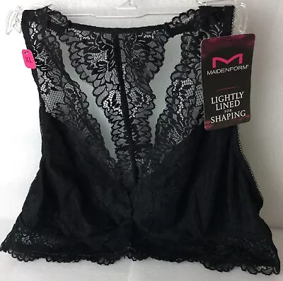 Maidenform Lace-T-Back Bralette DM1126 Color: Black  Size: XL • $14.99