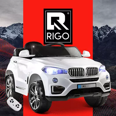 Rigo Kids Ride On Car Electric Toys 12V Battery White W/ Remote MP3 LED Cars • $179.95