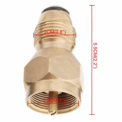 Brass Adapter Converts Propane LP TANK POL Refill Valve To QCC1 Type1 Adapter • $7.99