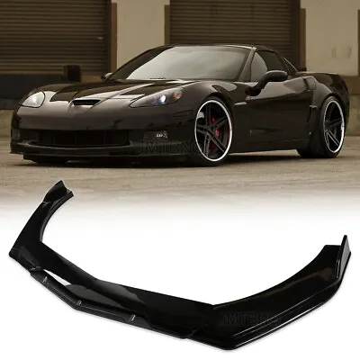 For Chevrolet Corvette C5 C6 C7 ZR1 5Pc Front Bumper Lip Spoiler Splitter Glossy • $89.06