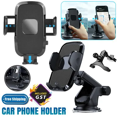 Dashboard Suction & Vent Grip Universal Mount Stand Car Phone Holder Windscreen • $20.54