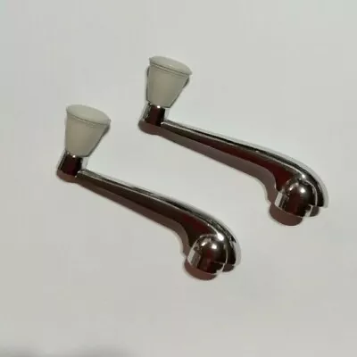 $17.65 • Buy Window Cranks Set Of 2 (pair) Chrome Grey Knob Volkswagen T1 Bug Beetle Ghia T3