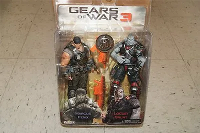 Gears Of War 3 Marcus Fenix & Locust Grunt Flaming Lancer Hammerburst 7  Figure • $84.99
