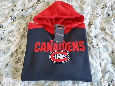 NEW Montreal Canadiens Fanatics Crafted For Fans Primary Logo Pullover Hoodie M • $40
