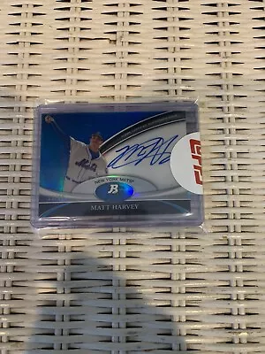 2011 Bowman Platinum Blue Auto Matt Harvey #BPA-MH 20/99 • $24.99