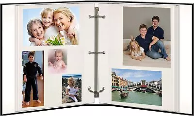 Magnetic Self-Stick 3-Ring Photo Album 100 Pages (50 Sheets) Black • $29.89