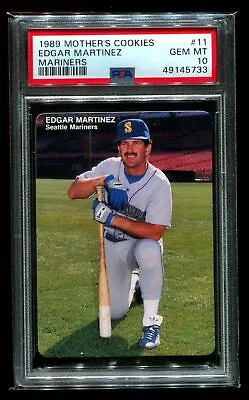 1989 Mothes Cookies Mariners #11 Edgar Martinez PSA 10 Hall Of Famer! • $24.95