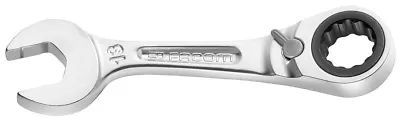 Facom 467BS.7 Stubby Anti-Slip Ratchet Combination Spanner 7mm • £13.45