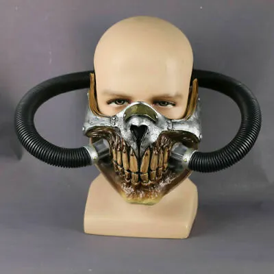 Cosplay Mad Max Mask Immortal Joe Half Face Gas Mask Adult Halloween PVC Mask • £34.68