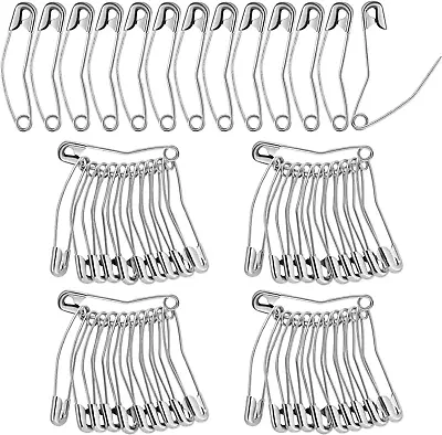 200 Pcs Curved Safety Pins Quilting Basting Pin Bent Safety Pins Silver 2 Inch • $15.80