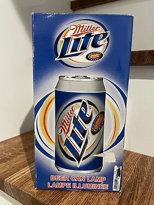 Vtg 2001 MILLER LITE Motion Light Lamp PROMO BEER 3D CAN 10” Tall Man Cave Video • $79.99