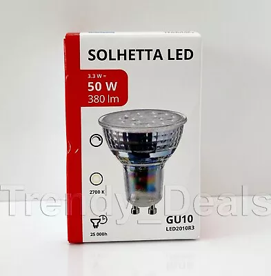 Ikea SOLHETTA LED Bulb GU10 380 Lumen 3.3 W Dimmable 305.301.21 - NEW • $13.99