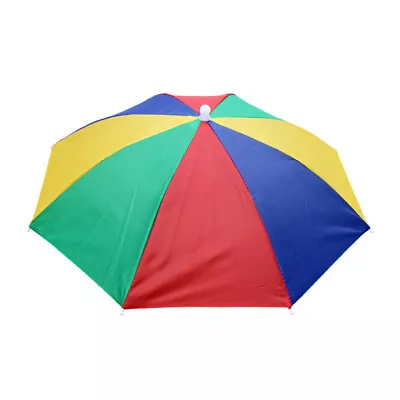  Hands Free Umbrella Kids Umbrellas Head-Mounted Cap Sun Protection • £8.15